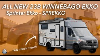 Introducing the NEW Winnebago 23B Mercedes Sprinter Based Ekko (Sprekko)