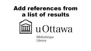 Full Add references from a list of results [Zotero] News