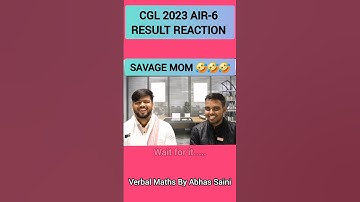 Savage Mom Reaction on Result Reaction Ssc cgl 2023 AIR 6 #ssc #shorts