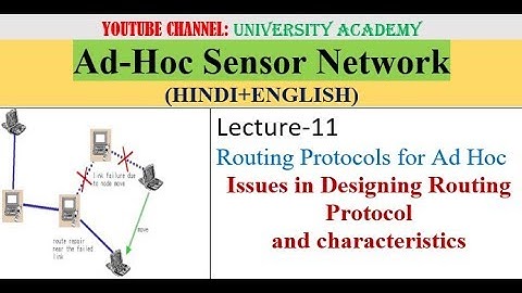 ASN L11: Issues in Designing Routing Protocol and characteristics