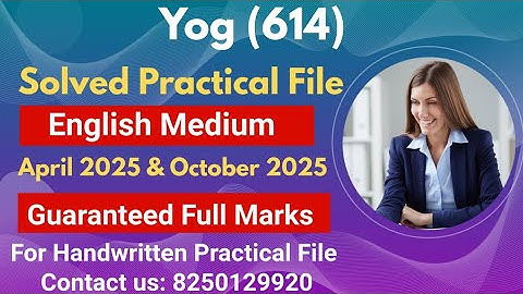 NIOS Class 10 Yog (614) Practical File 2025 | nios 10th practical file english medium #niospractical
