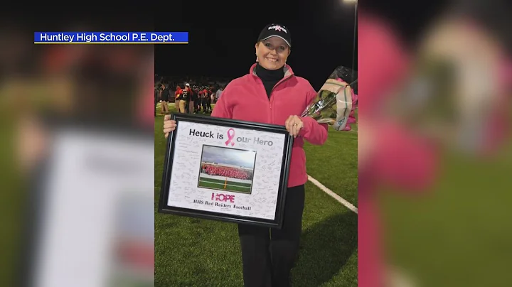 Huntley High School honors teacher with 'Pink out' game