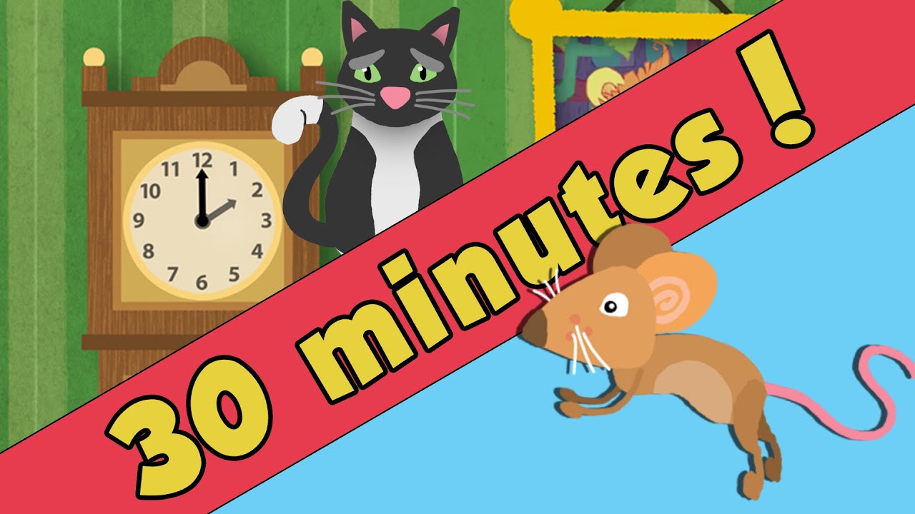 Hickory Dickory Dock Nursery Rhyme Collection | Over 30 minutes | Toddler Fun Learning