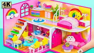 Build Miniature 2 Storey House has 4 Room and Rainbow Decor from Cardboard ❤️ DIY Miniature House by Cardboard World 31,298 views 3 weeks ago 46 minutes