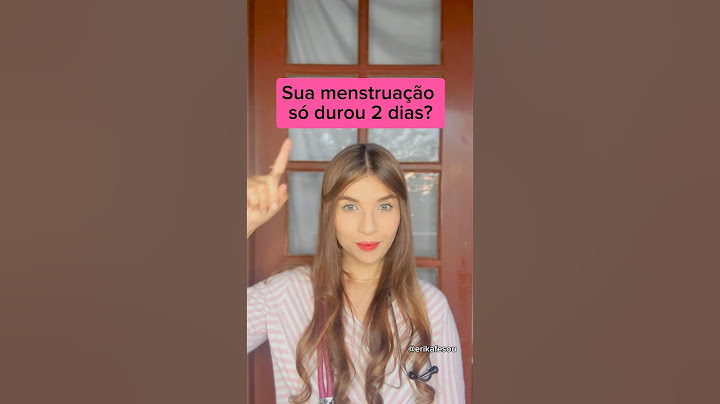 Sua menstruação só durou 2 dias? #mulher #saude #dicas #curiosidades