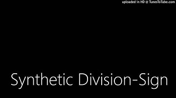 Synthetic Division-Sign