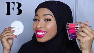 New Fenty Beauty Wattabrat Highlighter & Stunna Lip Paints Swatches And Review On Brown Skin