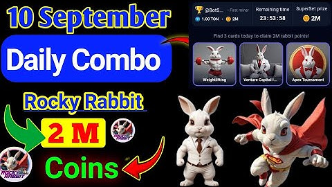 10 September Rocky Rabbit Daily Combo | Rocky Rabbit Combo 10 September| Telegram Mining Bot Rocky