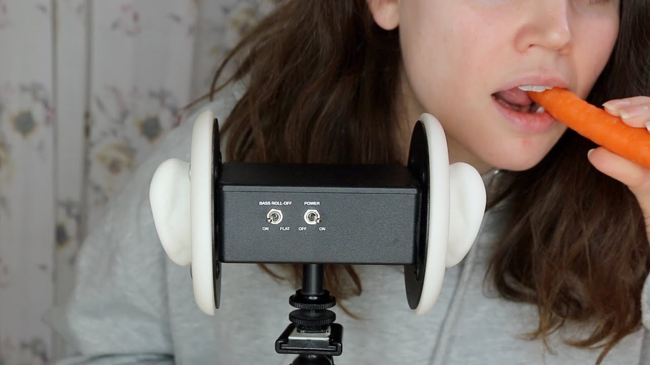ASMR Eating Sounds Carrot 🥕 3Dio Ear To Ear (No Talking) - YouTube