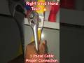 3 Phase Cable Connection | ▶️ Cable Termination  #shorts #cable #wire