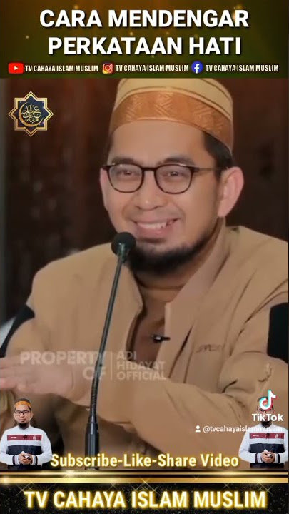 CARA MENDENGAR BISIKAN HATI !!! @tvcahayaislammuslim #ustadzadihidayat #kajianuah #uah #kajian