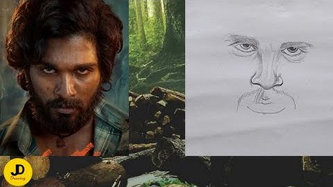 How to draw Allu Arjun, Pushpa Drawing | Outline Tutorial || JD arts ||