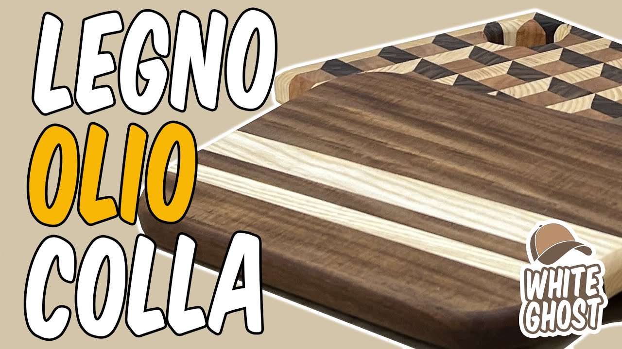 Olio, legno e colla per taglieri