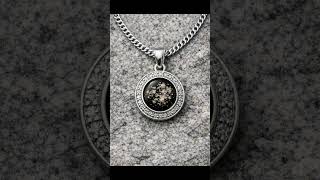 Silver Round Halo Pendant | Handcrafted Cremation Ash Jewelry Ireland
