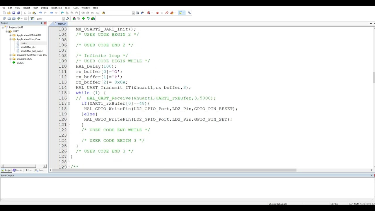 Урок №23.2 Настраиваем UART на прием данных в STM32f103 в среде программирования Keil uVision.