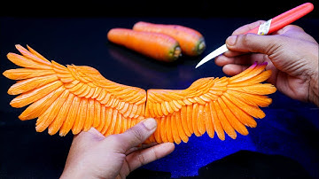 Hướng Dẫn Cắt Tỉa Cánh Chim Từ Cà Rốt | AV Cắt Tỉa Rau Củ Quả