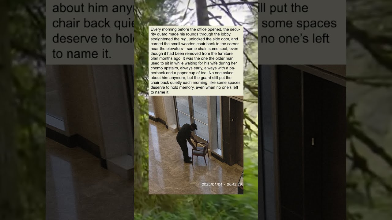  He Put The Chair Back Anyway