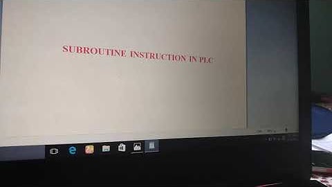 Subroutine instruction in PLC