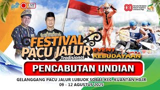 Pencabutan Undian Pacu Jalur Tepian Lubuok Sobae Hari Ketiga