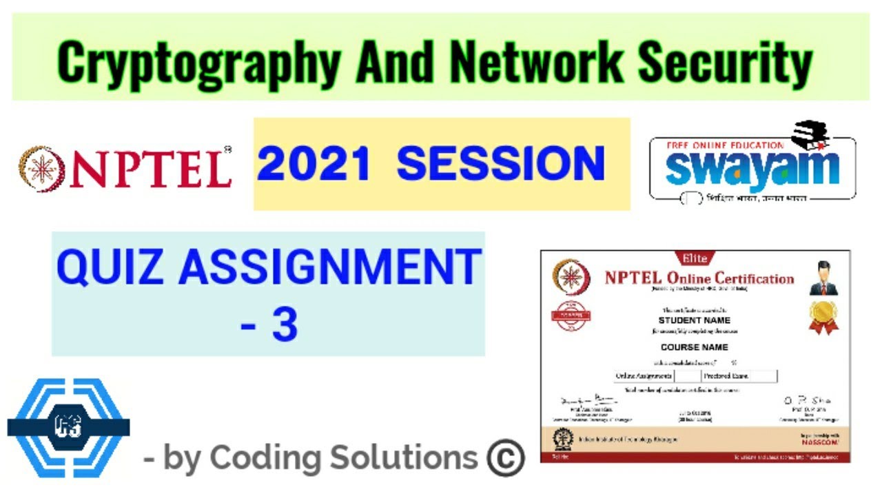 nptel cryptography and network security assignment answers