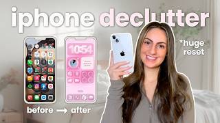 15 ways to declutter your iphone (ULTIMATE iphone reset + organization + digital declutter)