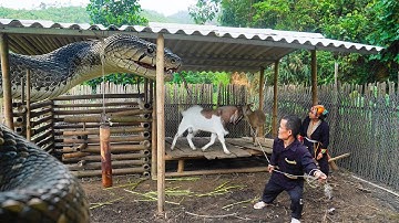 Dwarf Family Primitive Life: Rescue Farm from Giant Python Attack - Miraculous Rescue