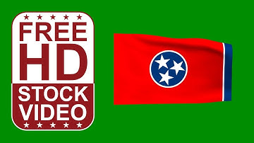 Free Stock Videos – USA Tennessee State flag waving on green screen 3D animation