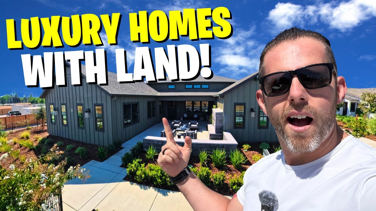 These LUXURY NEW Homes in Sacramento California On MASSIVE Lots Are UNLIKE Anything We've Toured!