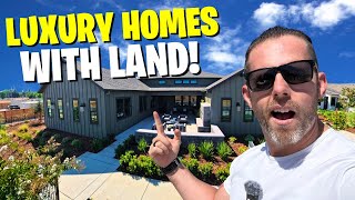These LUXURY NEW Homes in Sacramento California On MASSIVE Lots Are UNLIKE Anything We've Toured!