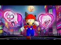 Super Mario runs away from Charlie from Hazbin Hotel