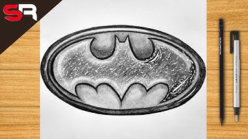 How to draw Batman Logo - Easy step by step for beginners|Line Art