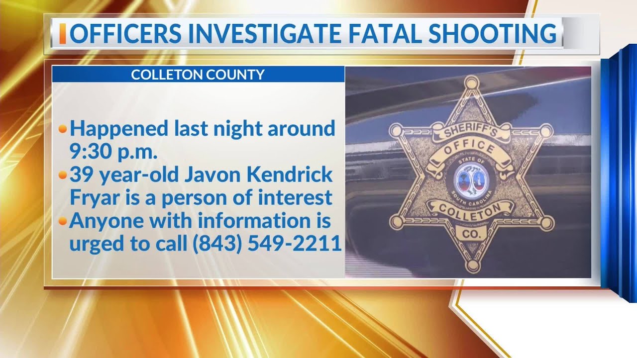 Colleton County deputies investigate fatal shooting - YouTube