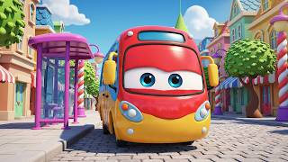 Bus Song for Kids 🚌 | Bus at Bus Stop Adventure | Nursery Rhymes & Baby Songs for Toddlers