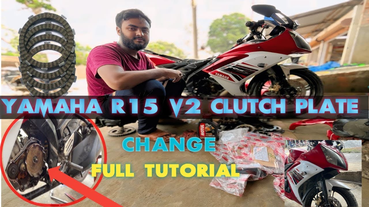 Yamaha R15 V2 clutch plate change ||