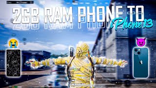 2GB RAM PHONE TO IPHONE 13 JOURNEY⚡⚡ | IPHONE 13 bgmi montage OnePlus,9R,9,8T,7T,,7,6T,8,N105G,N100