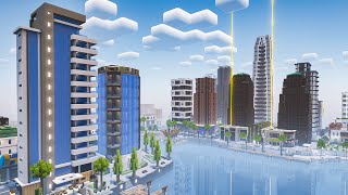 Building a Modern City in Minecraft with Skyscrapers!  Realistic City