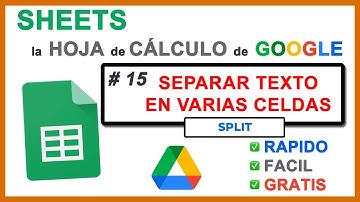 Google SHEETS #15 ✅ Separar TEXTO en COLUMNAS (SPLIT) 🤩
