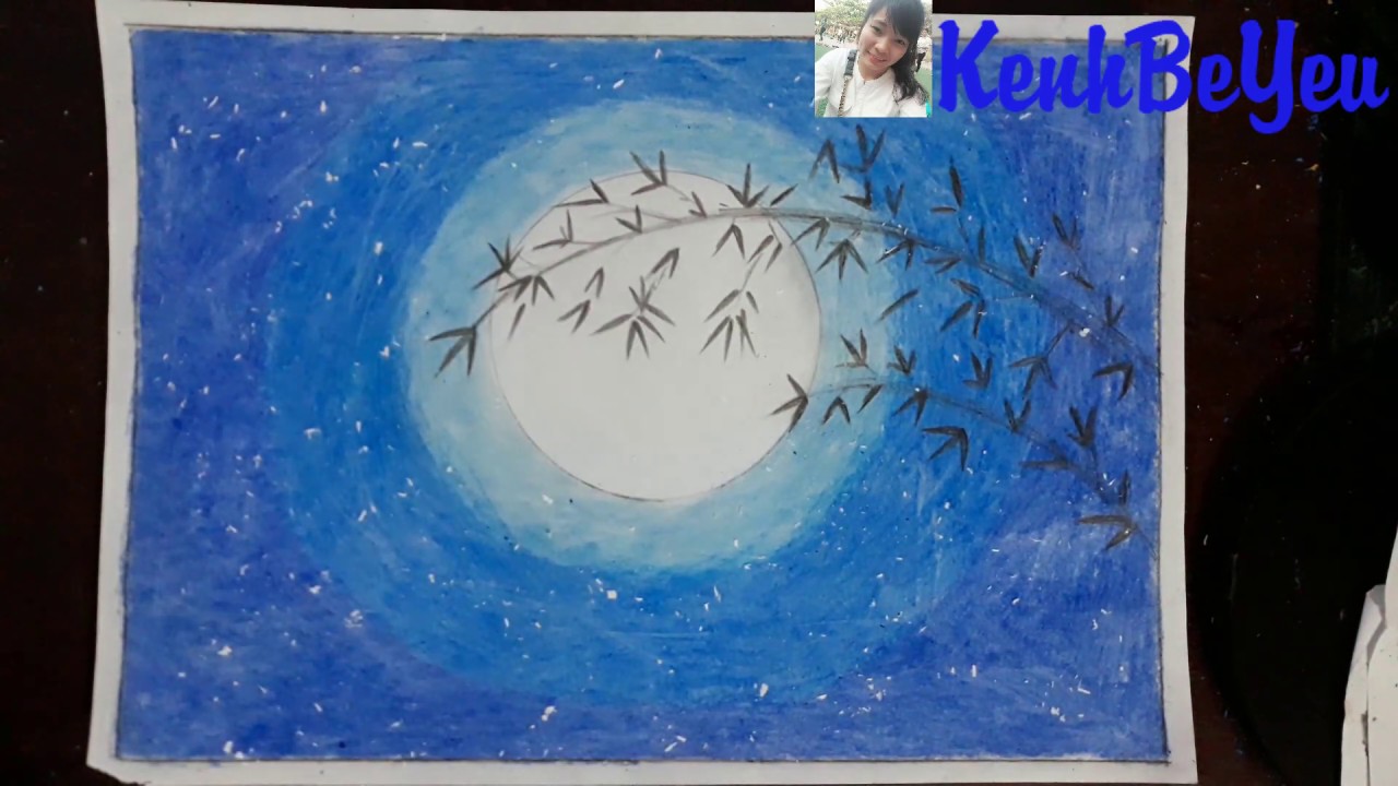 Vẽ cảnh ánh trăng bằng sáp màu - Draw the moonlight scene with colored wax.  - YouTube