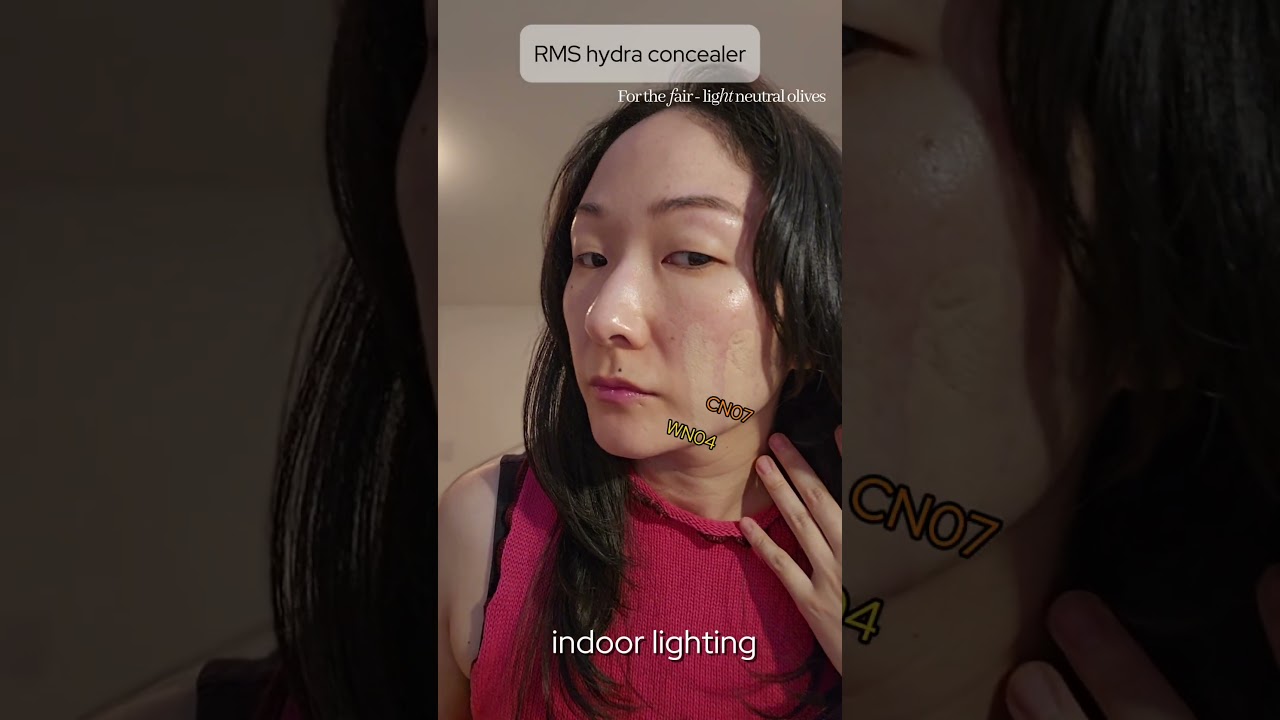 RMS hydra concealer shade swatches for fair-light neutral olives