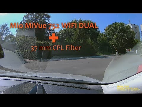 Mio MiVue 752 WIFI Dual + 37mm CPL Filter