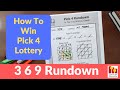 How To Win The Pick 4 Lottery Using 3 6 9 Lottery Strategy