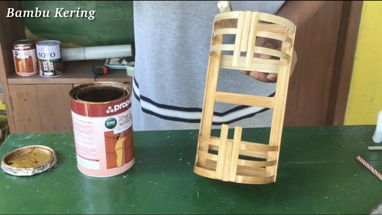 Membuat Lampu Hias Dinding Bahan dari Bambu ~ Kerajinan Bambu