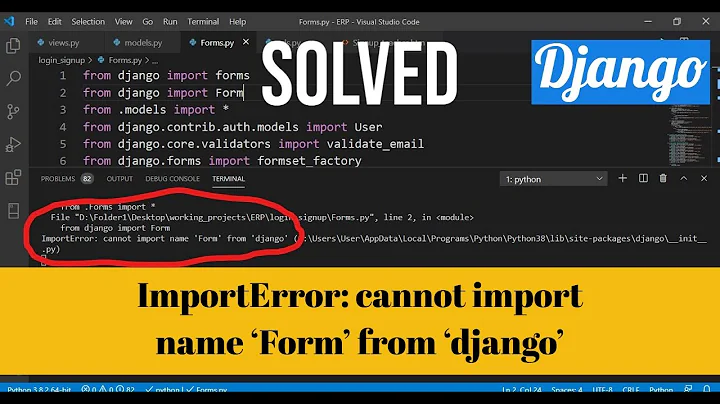 ImportError: cannot import name 'Form' from 'django' solved in Django