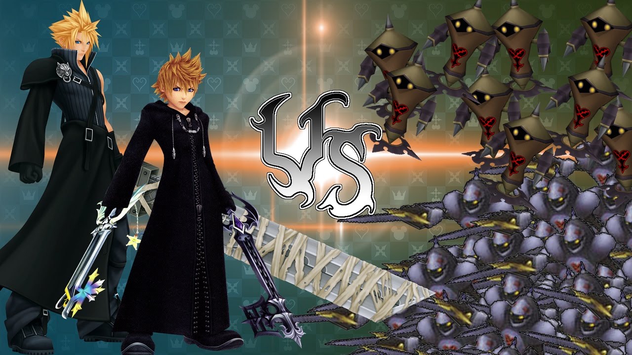 [KH2FM] Pertinacious Cloud and Vengeful Roxas vs 1000 Heartless - YouTube