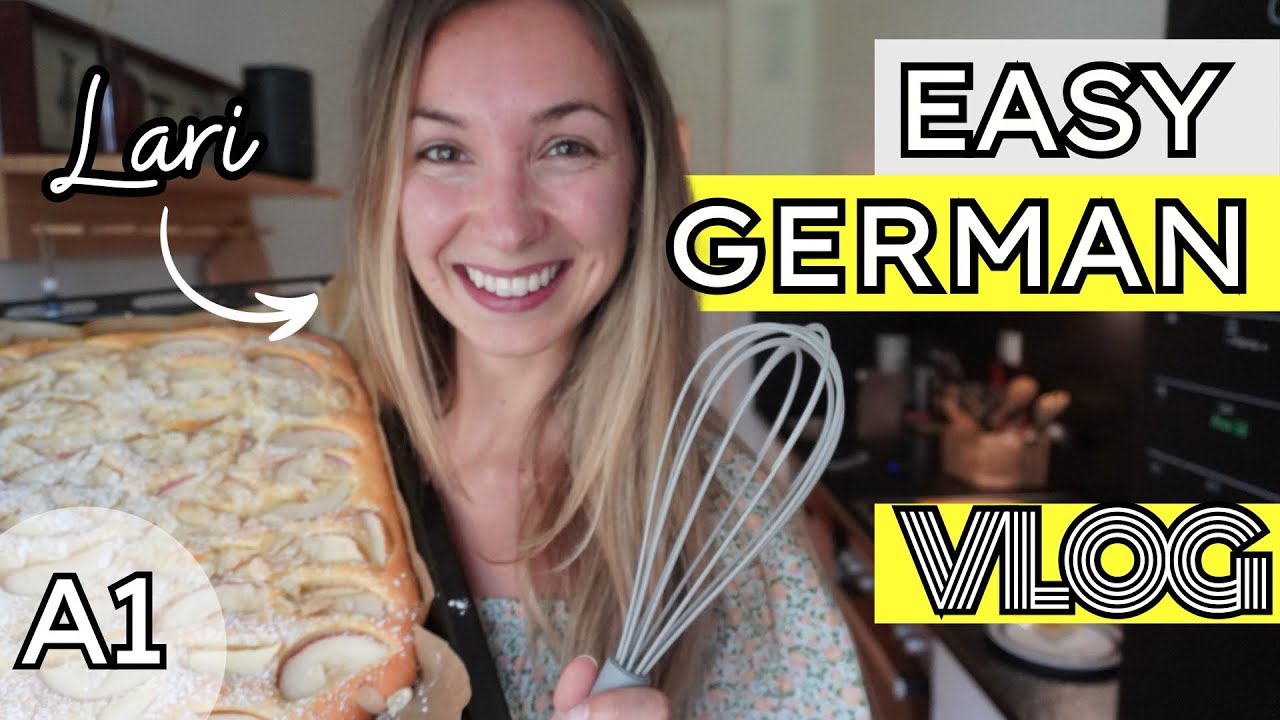 German Learning Vlog for Absolute Beginners | COMPREHENSIBLE INPUT (Bake with me)