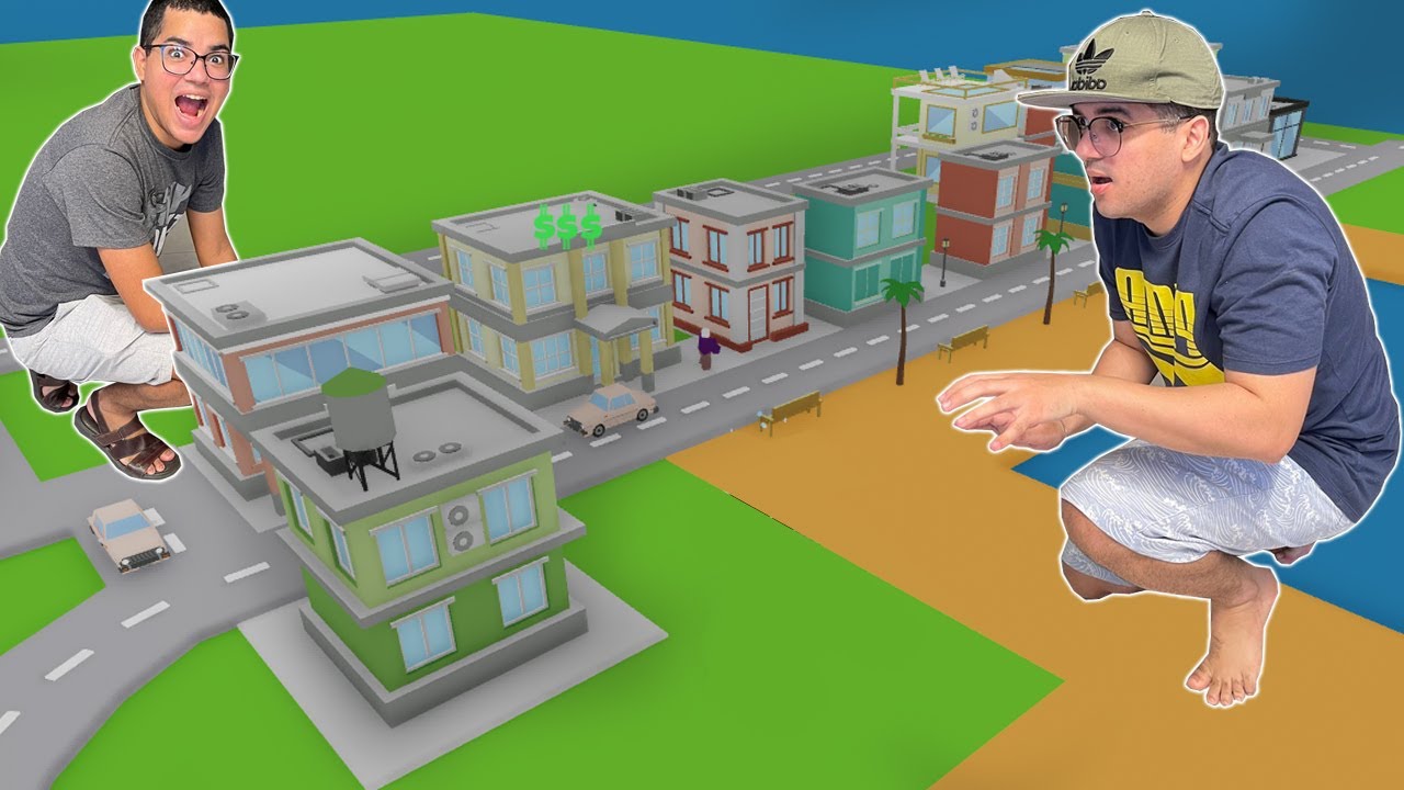 FOMOS MORAR NUMA CIDADE EM MINIATURA E NÃO CONSEGUIMOS ENTRAR EM CASA!! - Roblox Tiny Town Tycoon