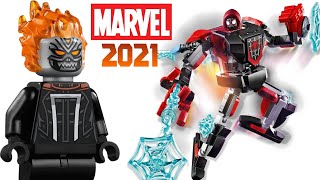 LEGO Marvel Avengers and Spider-Man 2021 sets! New Ghost Rider, Miles Morales 2021 minifigures