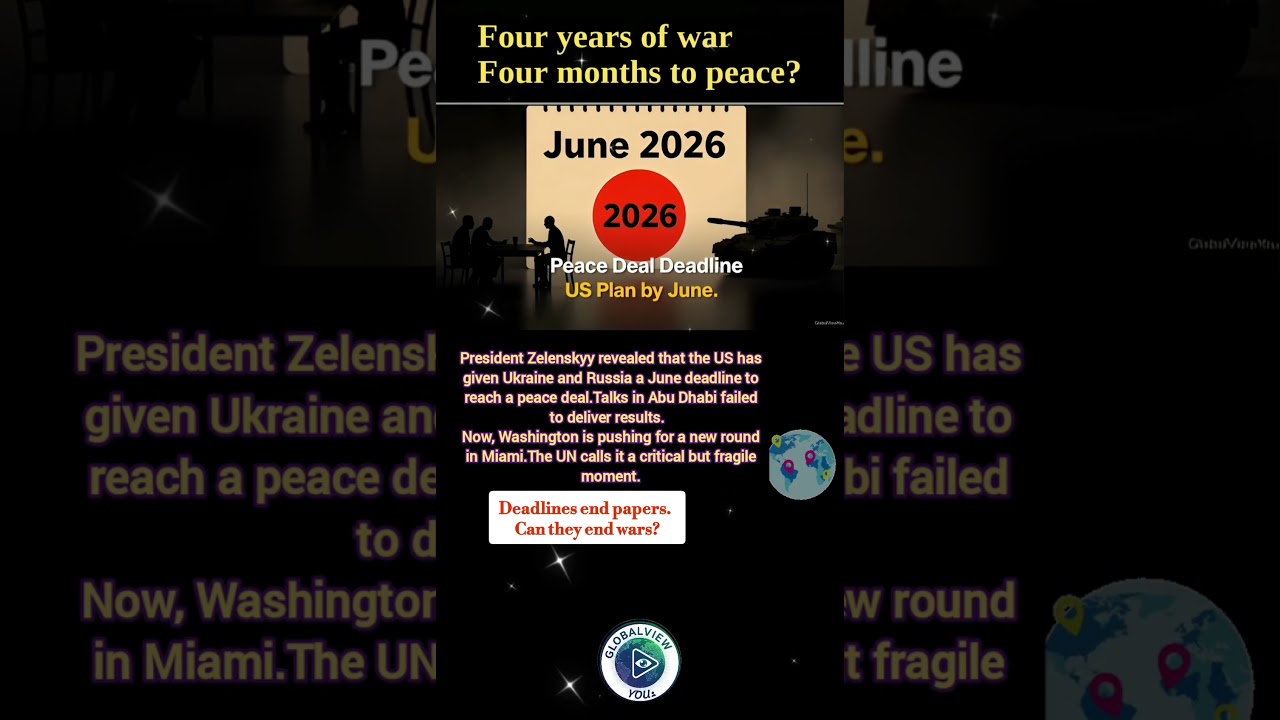 US Sets June Deadline 🙄 for Ukraine–Russia Peace Deal