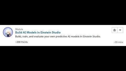 Build AI Models in Einstein Studio [Salesforce Trailhead Answers]