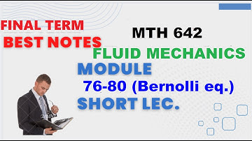 mth 642 topic 76 -80|Applications of bernoulli equation|torricelli theorem|mth642 lecture 76 -80